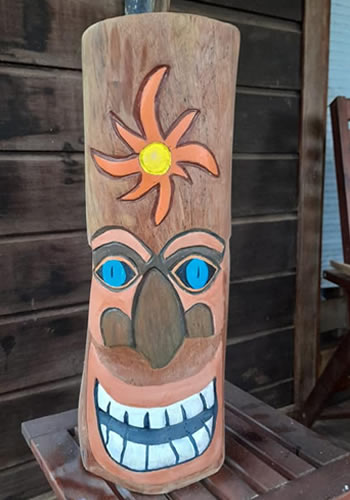 Sunburst - Bloody Thumb Tikis | Island Art | Bocas Artist